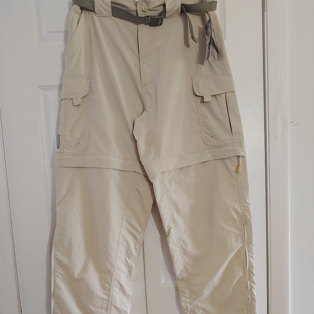NWT Hike Pants UPF 50+ Zipper Short Sportsman Fish Hike Pouches Vent